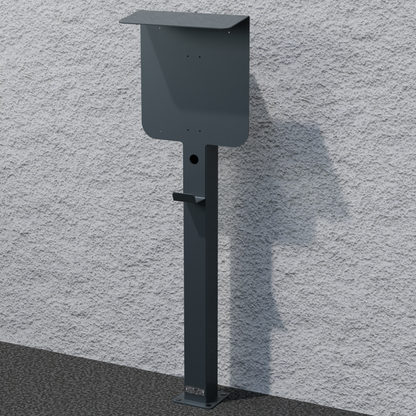 Stele passend für cFos Power Brain Wallbox mit Dach | Ständer | Standfuß | Stele | Base